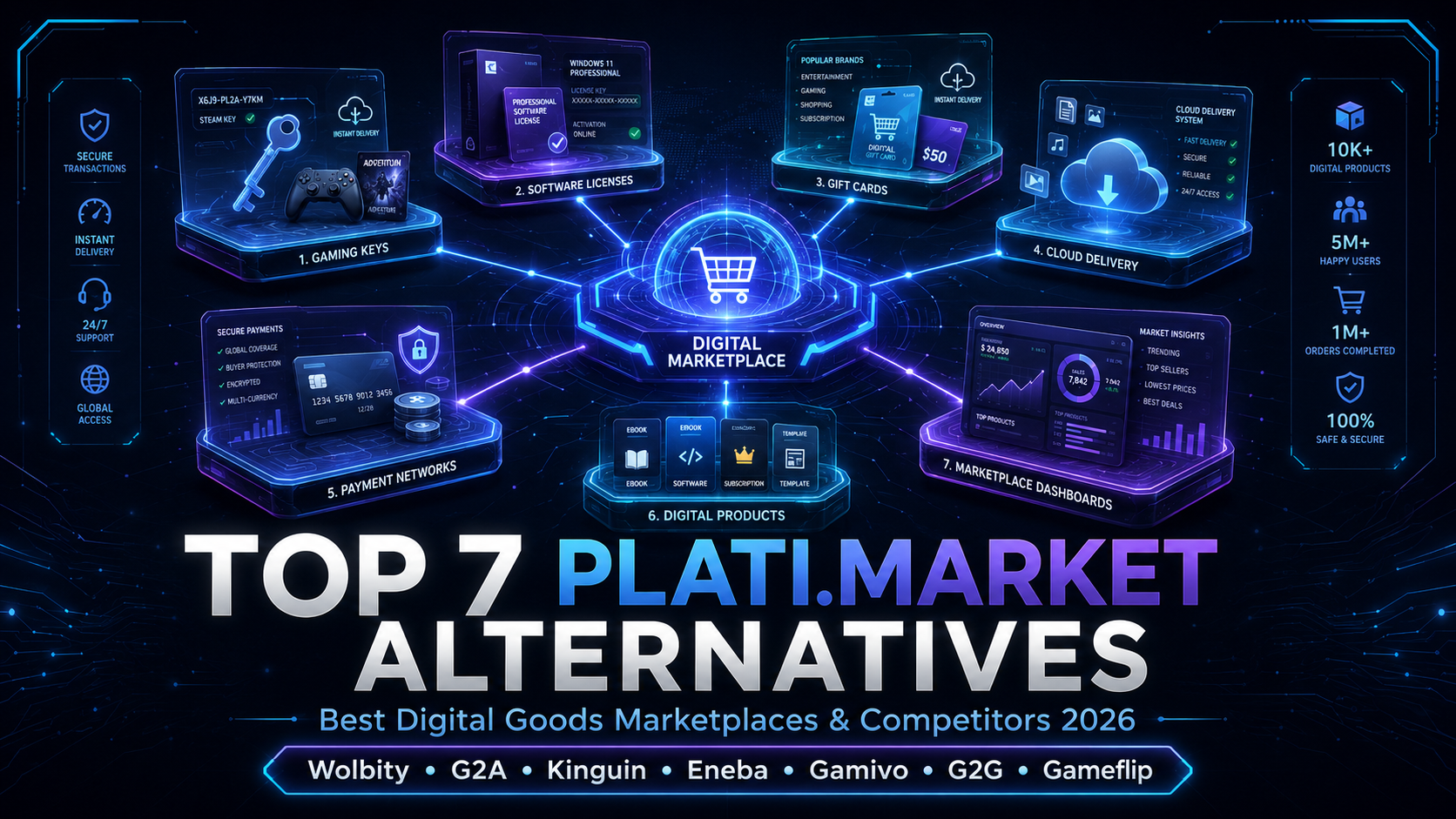Top 7 Plati.Market Alternatives & Competitors in 2026: Best Digital Goods Marketplaces Like Plati cover